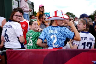Hundreds of fans waited to greet the Lionesses on Monday (Yui Mok/PA)